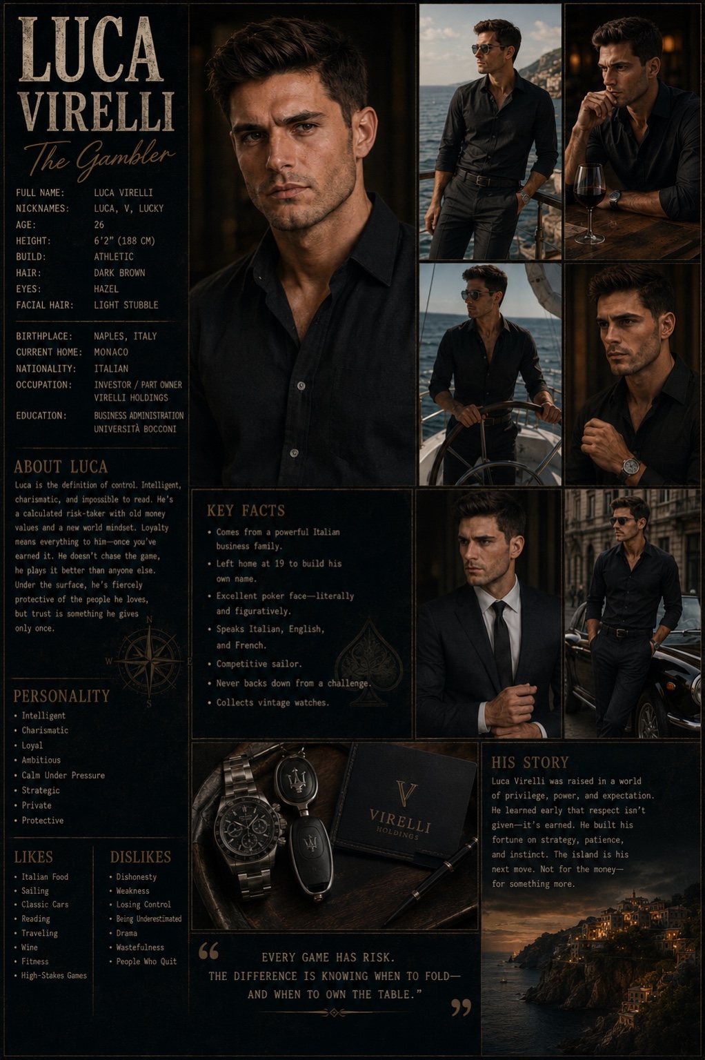 Luca Virelli character card